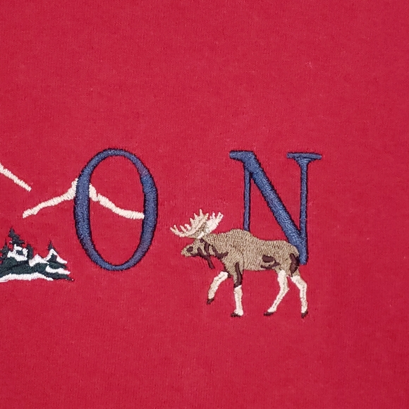 Vintage Yukon Canada Embroidered Eagle Elk Mountains Animal Nature T-shirt - Picture 5 of 10